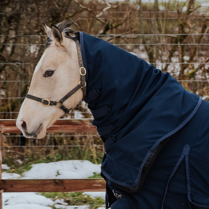 Detachable neck piece for a horse turnout rug